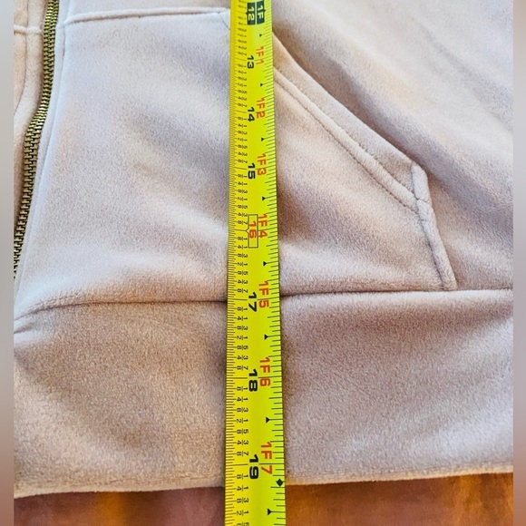 Express Velour Zip Up Hoodie Size Small Super Soft & Cozy Mauve Pink - Picture 8 of 9